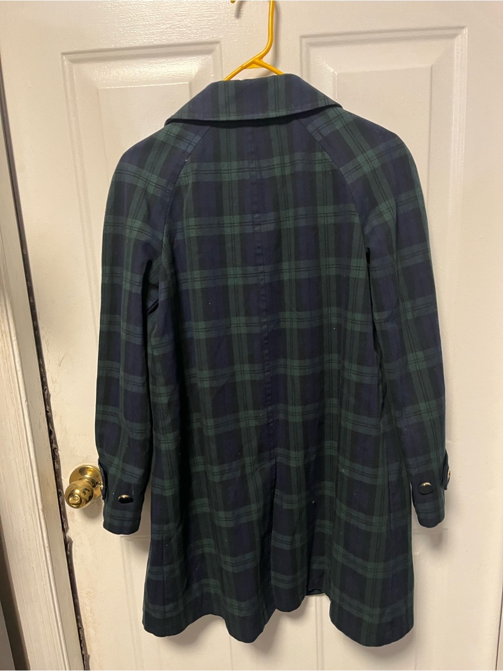 Talbots Navy and Green tartan Plaid Women's Coat NWOT - Picture 7 of 7